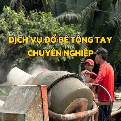 đội đổ bê tông tay